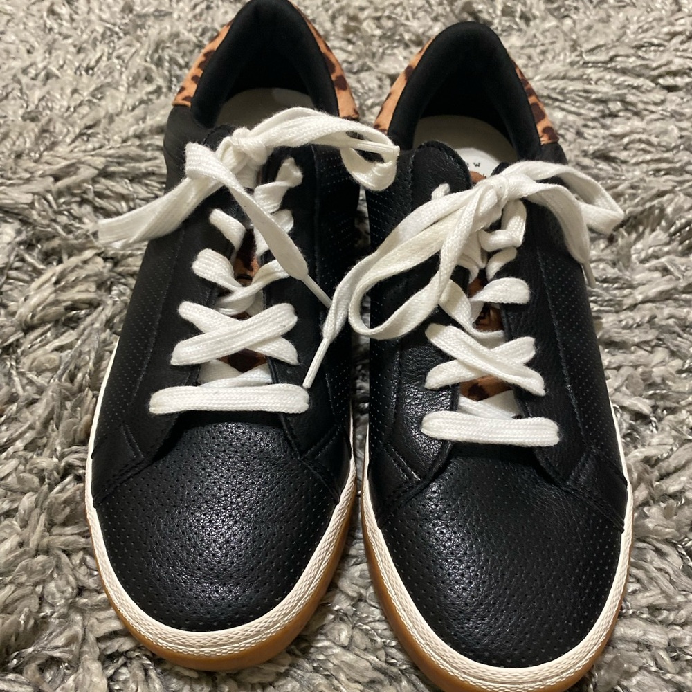 A New Day Black Running Shoes Sneakers Animal Print